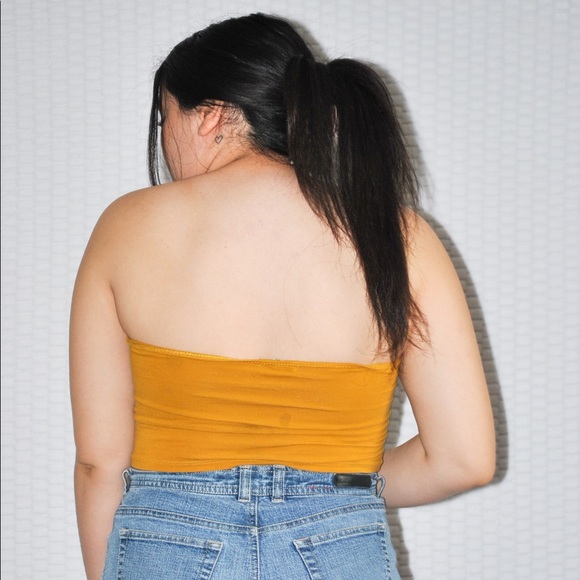 *SOLD* Yellow tube top (large) - Picture 3 of 4